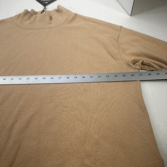 Ava And Viv Women's Size 2X 20W-22W Sweater Short Turtle Neck Ribbed Tan New - Picture 9 of 14
